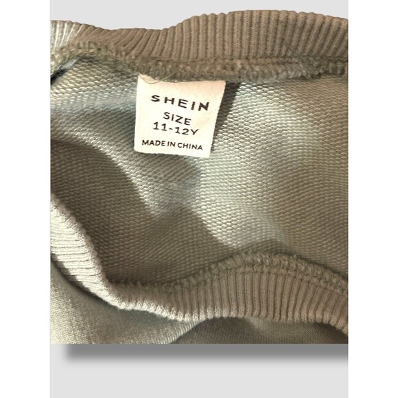 Shein Tween Color block Sweatshirt Sz 11/12 Los Angeles California Drop Shoulder - Picture 4 of 5
